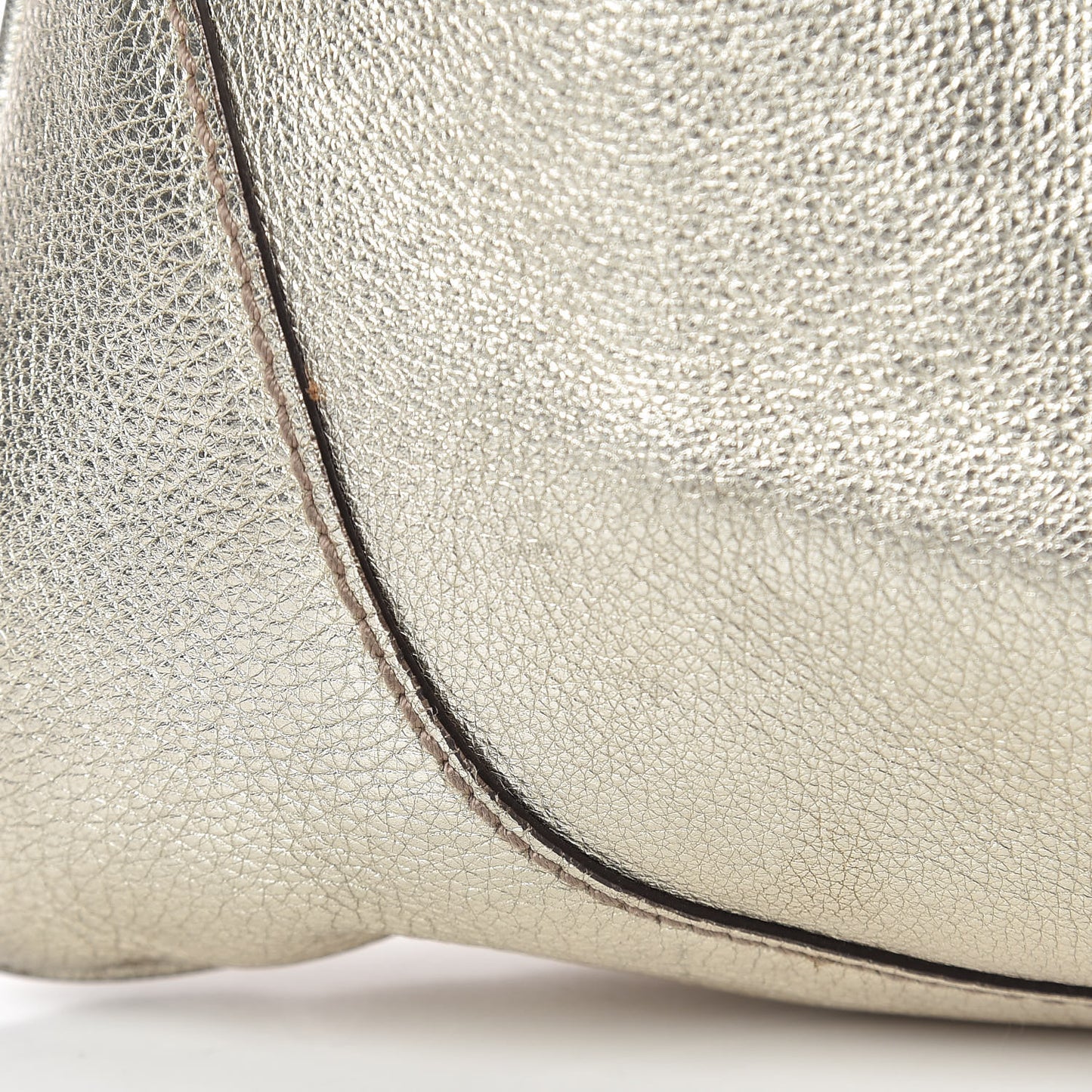 Metallic Calfskin Web Medium Jackie O Bouvier Hobo Gold