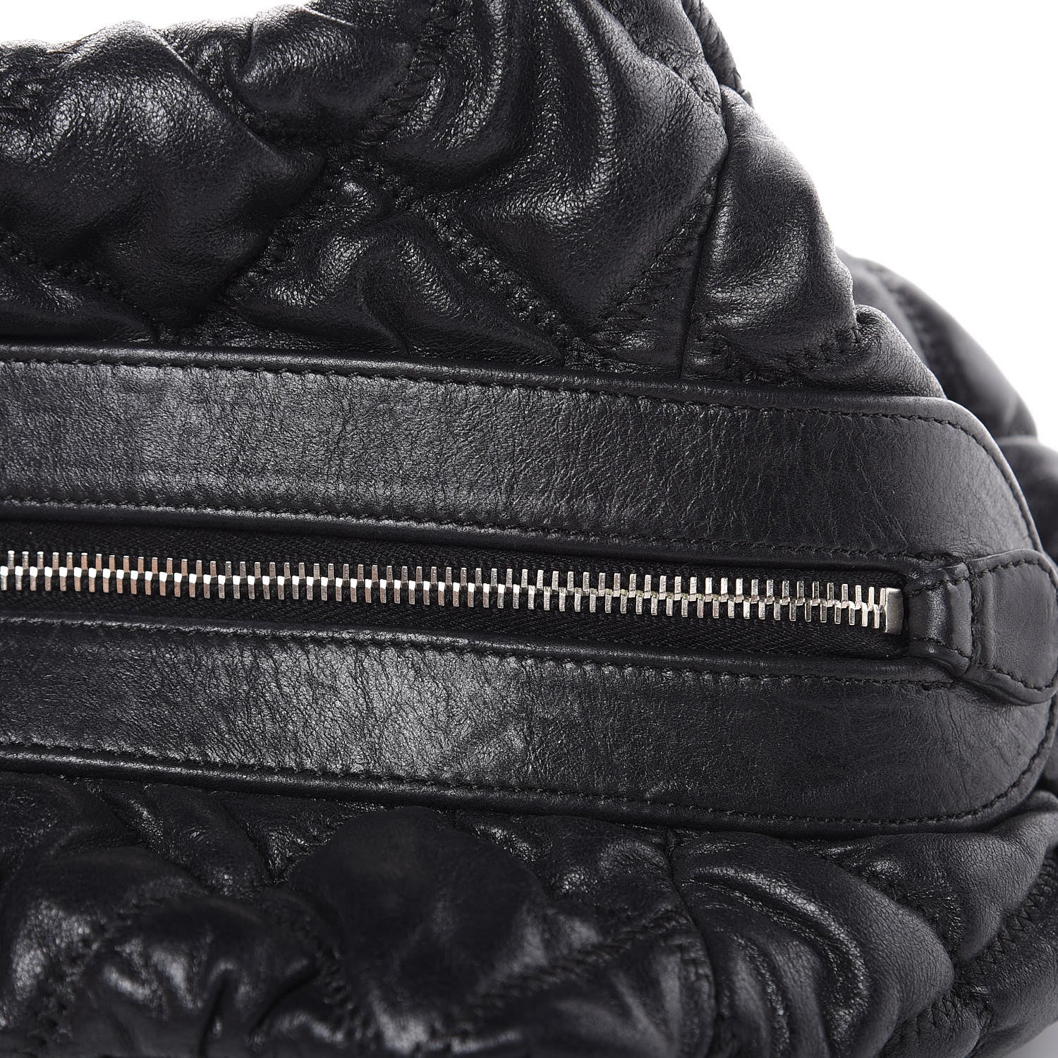 Chanel Lambskin Bubble Quilt Bowler Black 8 of 15