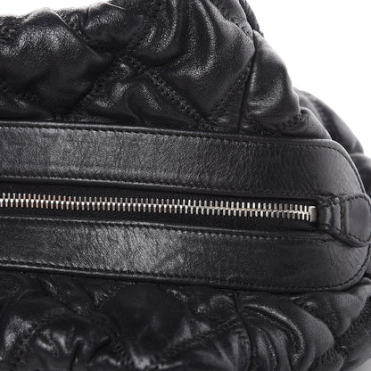 Chanel Lambskin Bubble Quilt Bowler Black 8 of 15