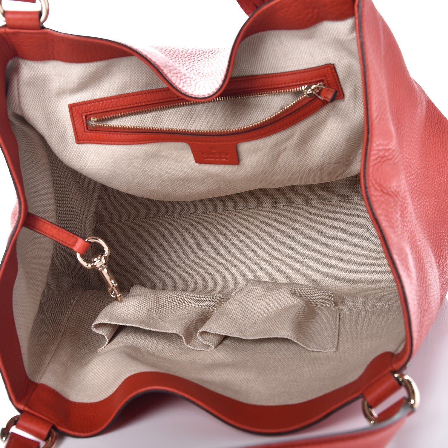 Gucci Pebbled Calfskin Medium Soho Shoulder Bag Sun Orange 5 of 7