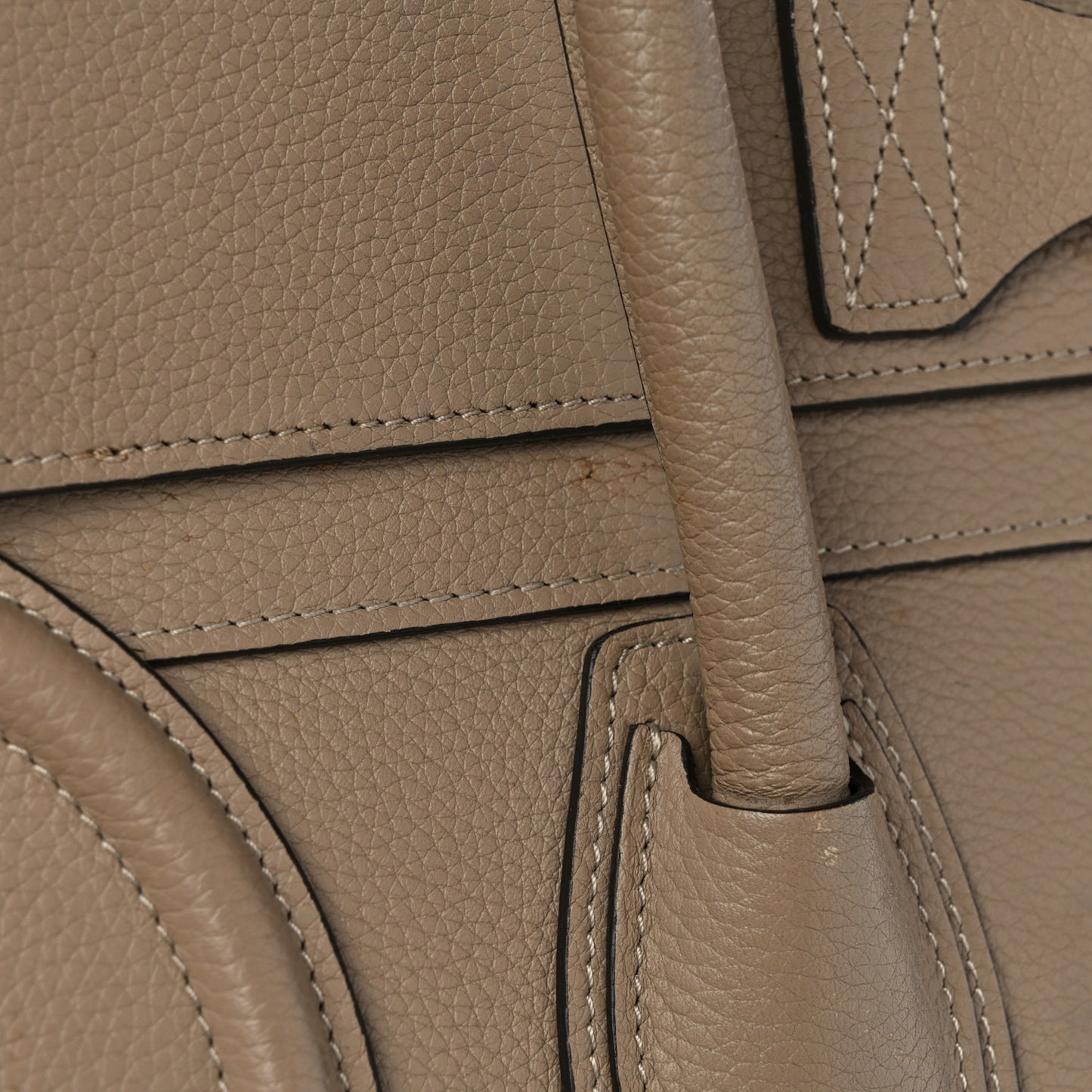 Drummed Calfskin Mini Luggage Dune