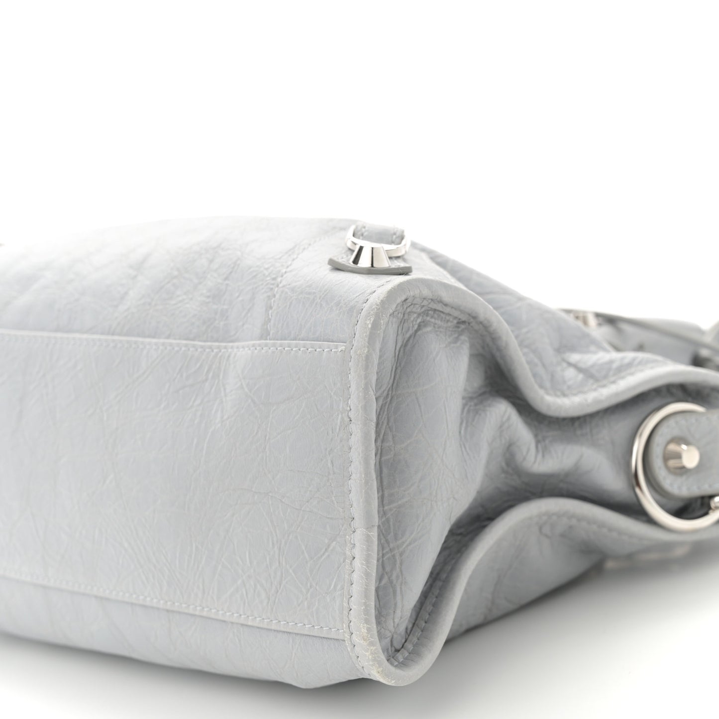 Agneau Arena Classic Silver Hardware Small Le City Light Grey