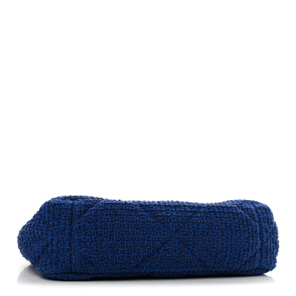 Chanel Tweed Quilted Large Chanel 19 Flap Blue 4 of 13