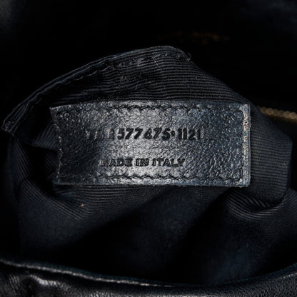 Saint Laurent Lambskin Quilted Medium Loulou Puffer Monogram Chain Satchel Dark Leaf 8 of 11