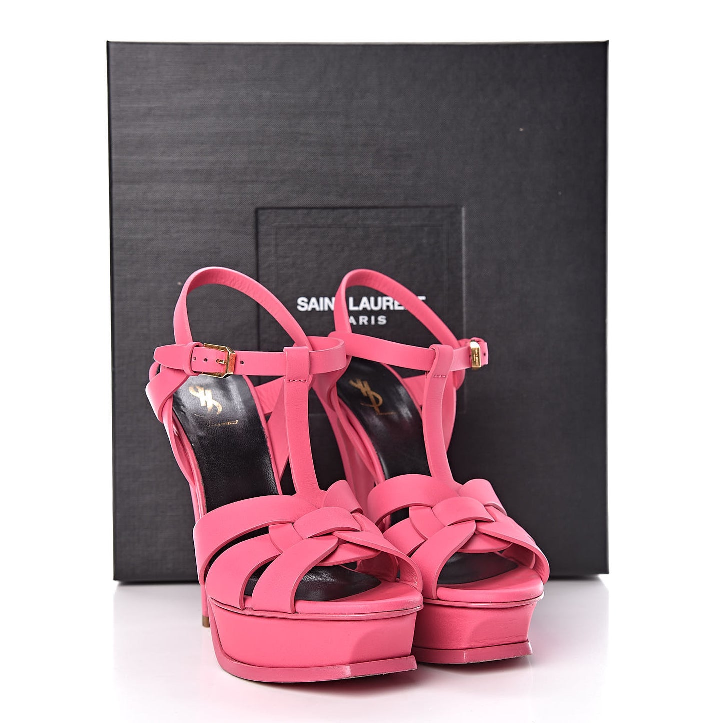 Calfskin Tribute 105 Platform Sandals 37.5 Rose Clair