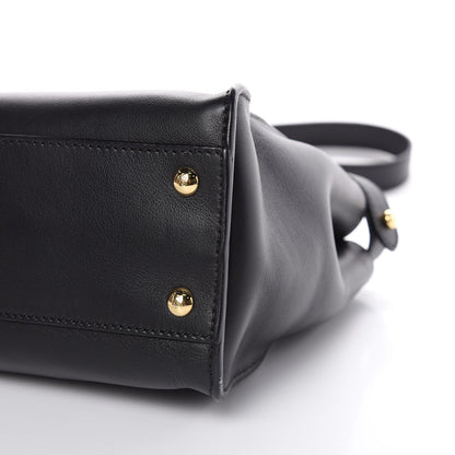 Fendi Vitello Seta Shiny Nappa Medium Peekaboo Iconic Satchel Black 9 of 9