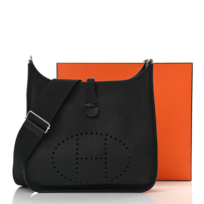 Hermes Taurillon Clemence Evelyne III PM Black 14 of 14