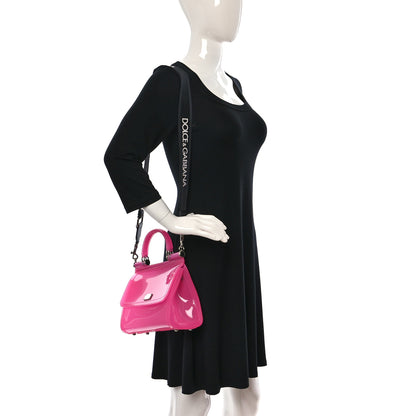 Dolce & Gabbana Rubber Semi Transparent Miss Sicily Satchel Pink 2 of 10
