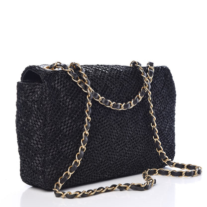 Chanel Woven Nylon Medium Single Flap Black 3 of 11