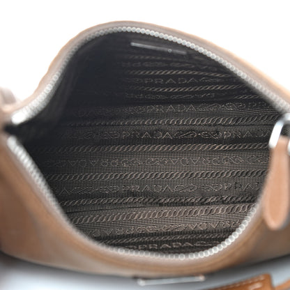 Prada Tessuto Nylon Saffiano Re-Edition 2005 Shoulder Bag Cacao 5 of 11