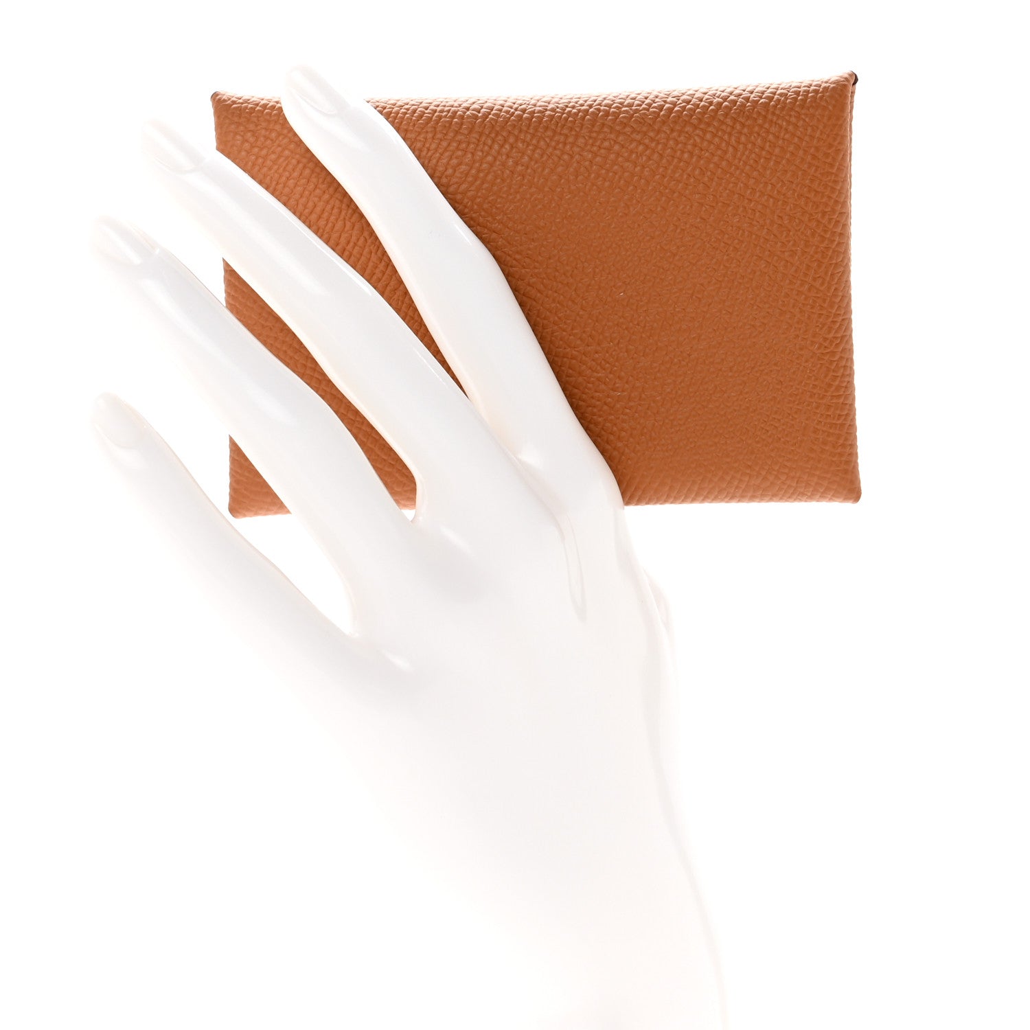 Hermes Epsom Calvi Card Case Gold 2 of 6