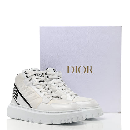 Christian Dior Nylon Fabric Womens D-Player High Top Sneakers 39 White Black 9 of 9