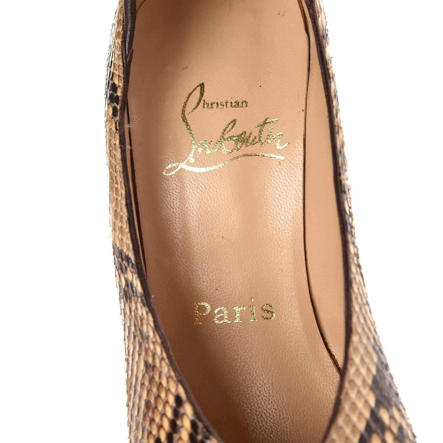 Christian Louboutin Python Pumps 39 Brown 10 of 12