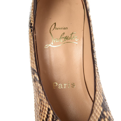 Christian Louboutin Python Pumps 39 Brown 10 of 12