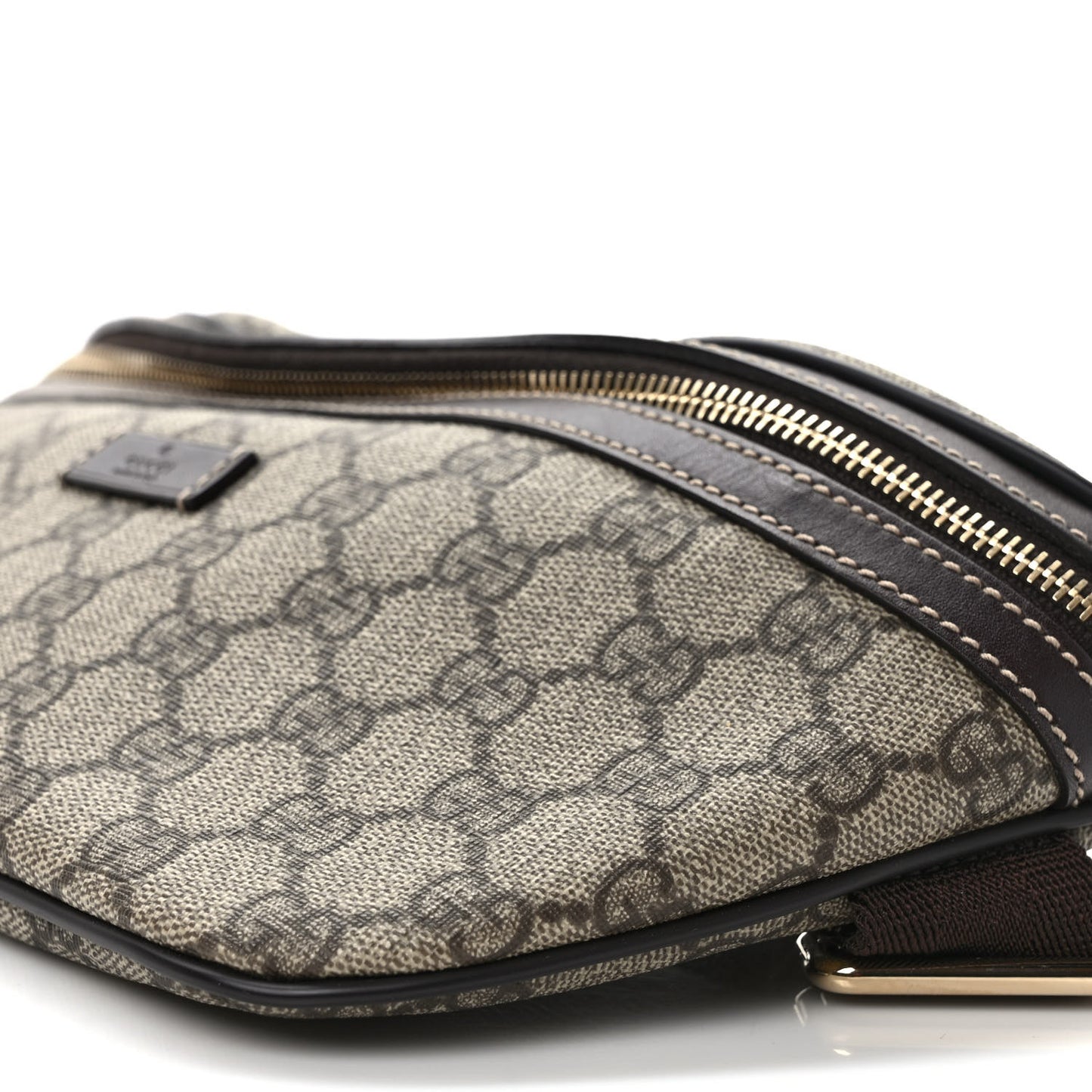GG Supreme Monogram Belt Bag Dark Brown
