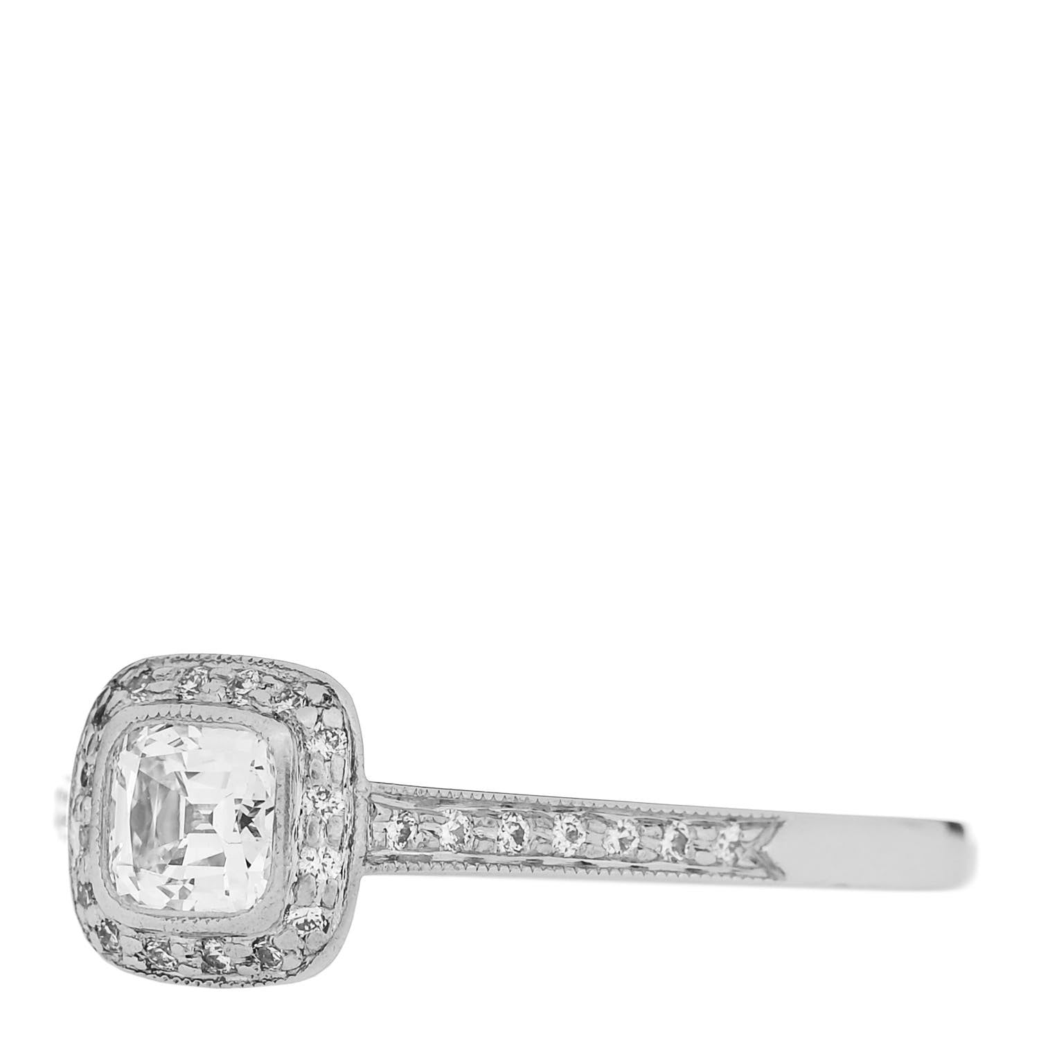 Tiffany Platinum Diamond .41ct Legacy Engagement Ring 52 6 3 of 9