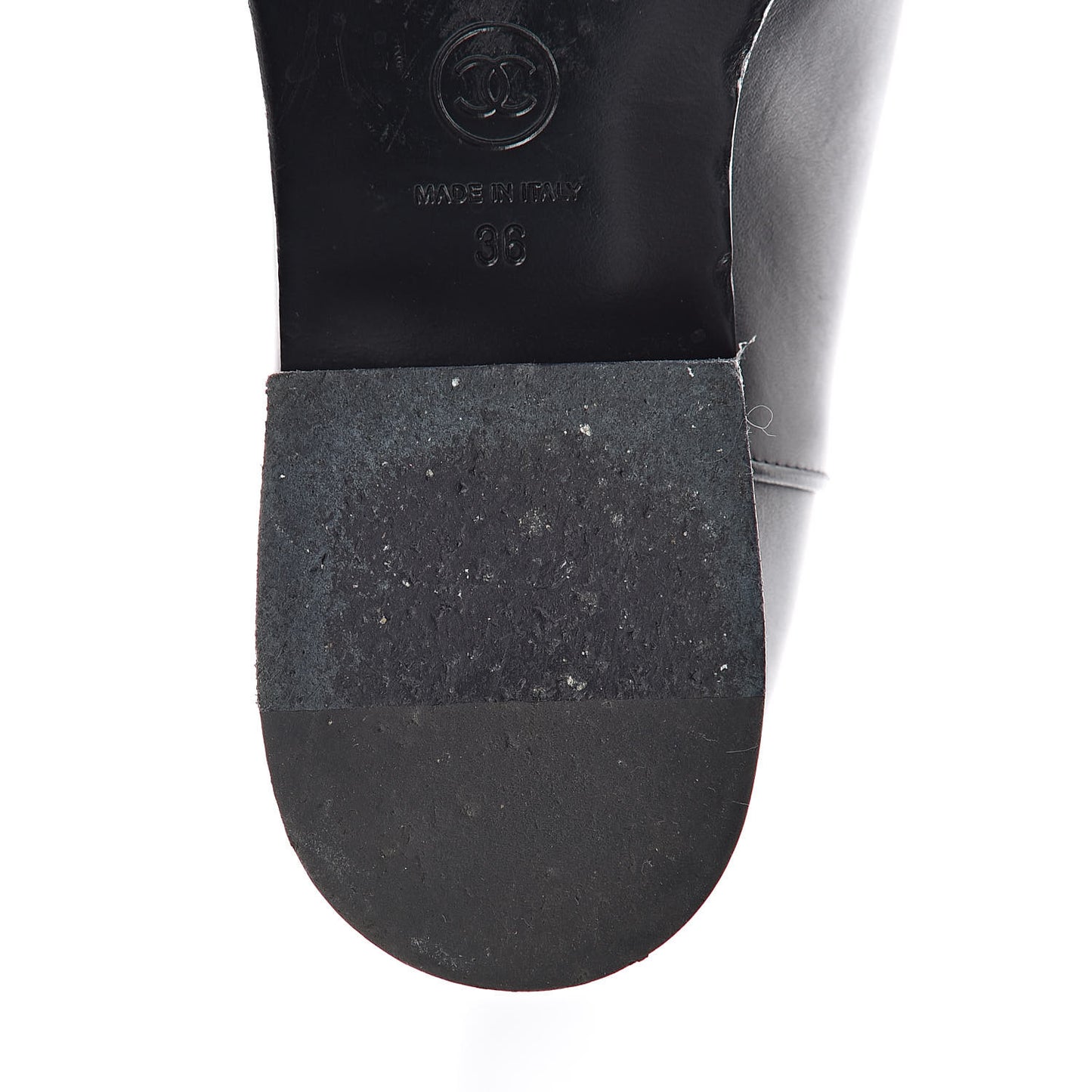 Calfskin Ascot High CC Boots 36 Black