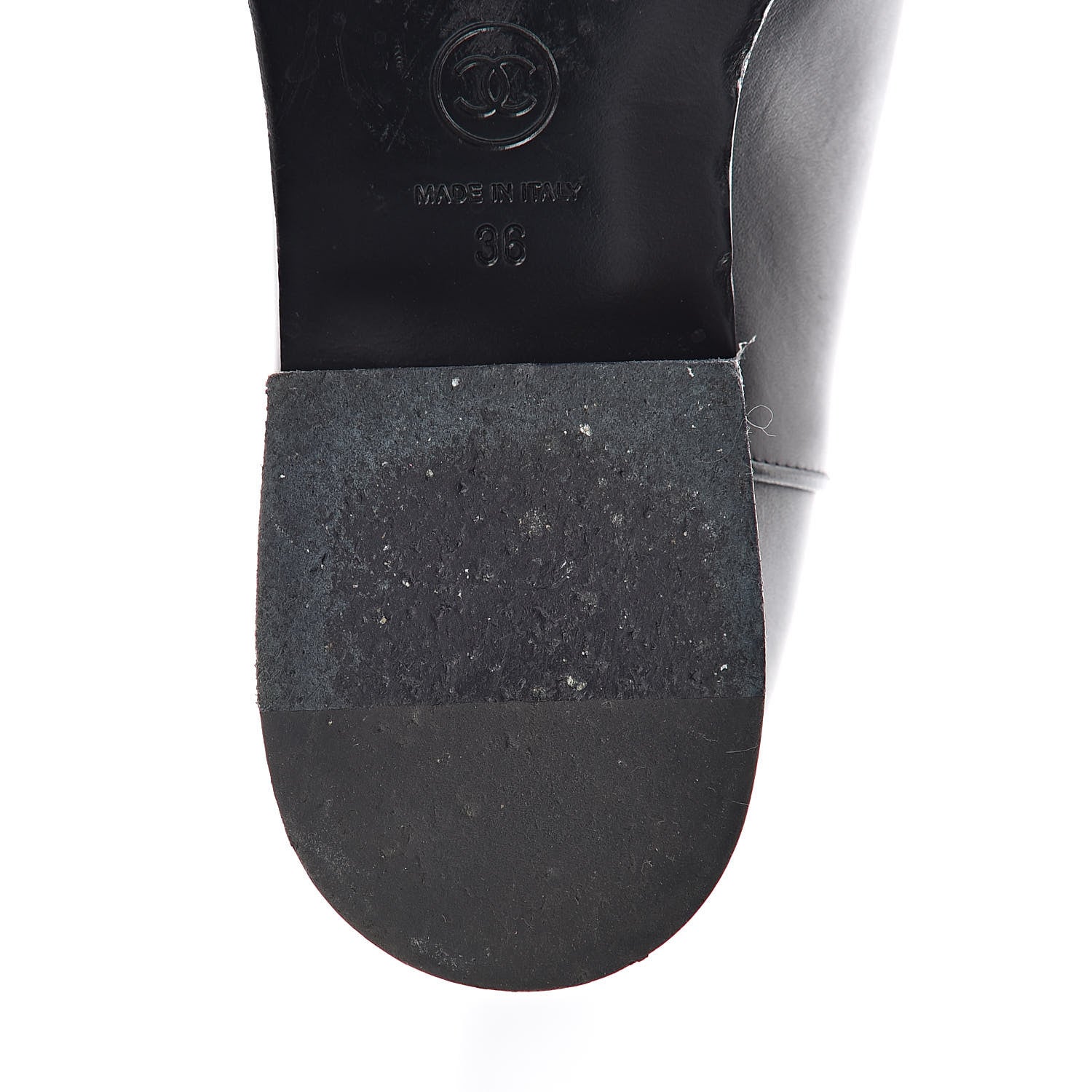 Chanel Calfskin Ascot High CC Boots 36 Black 15 of 16
