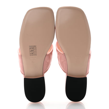 Gucci Nappa Charlotte Double G Marmont Thong Sandals 37 Perfect Pink 5 of 9