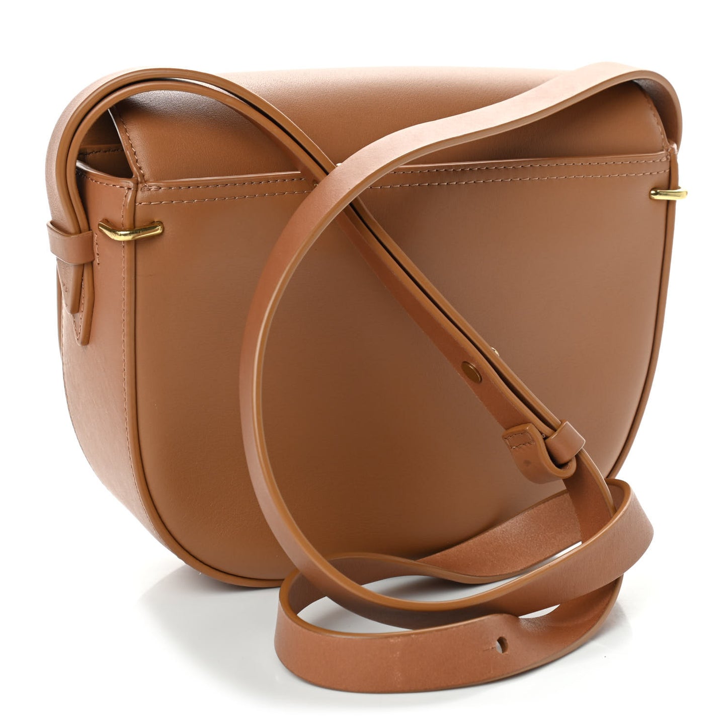 Calfskin Alix Saddle Crossbody Bag Camel