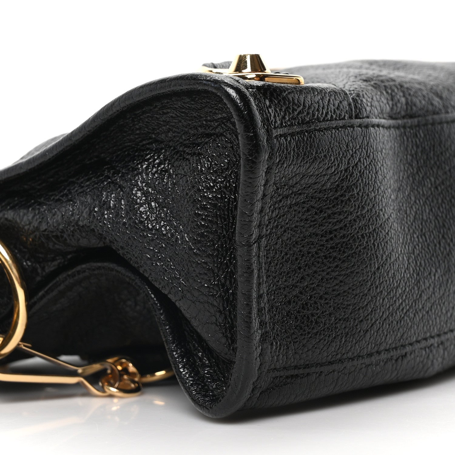 Balenciaga Chevre Gold Metallic Edge Hardware Mini City Black 10 of 11