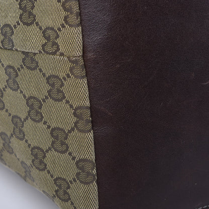 Gucci GG Monogram Large Web Handle Bucket Tote Brown 9 of 12