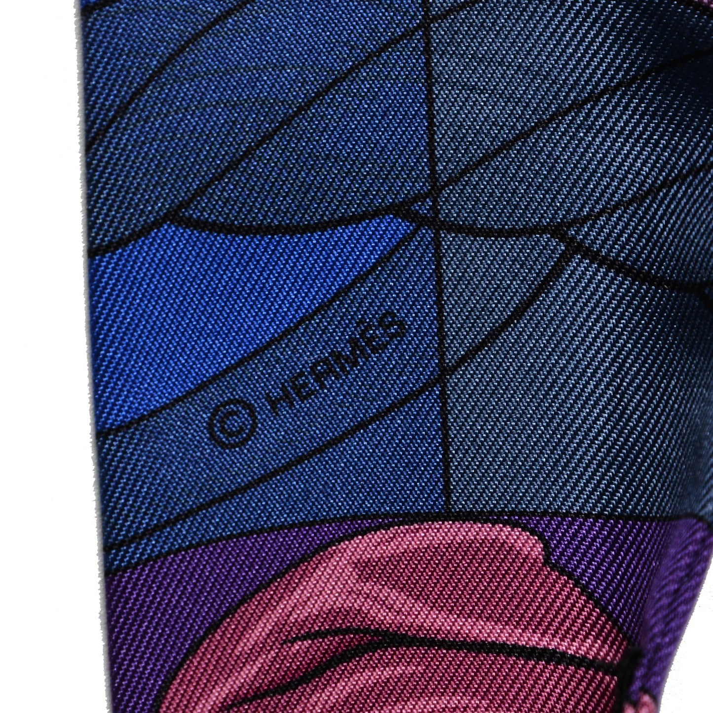 Silk Cavalleria D'Etriers Twilly Violet Bleu Rose