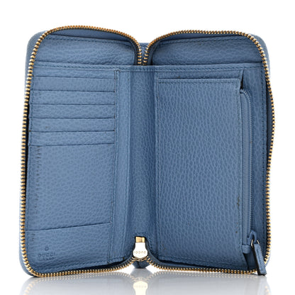 Gucci Dollar Calfskin Medium Swing Zip Around Wallet Light Blue 5 of 11