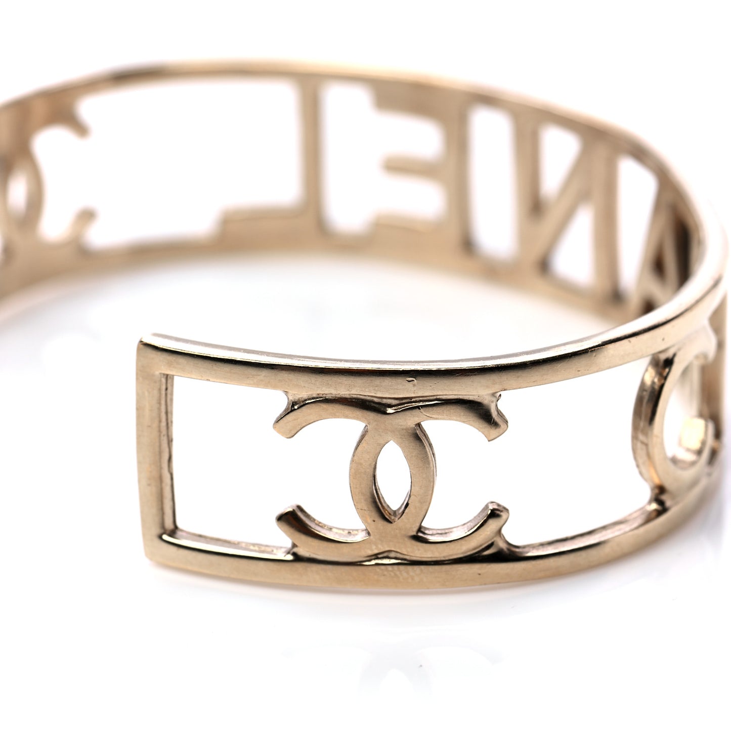 Metal Logo Cuff Gold