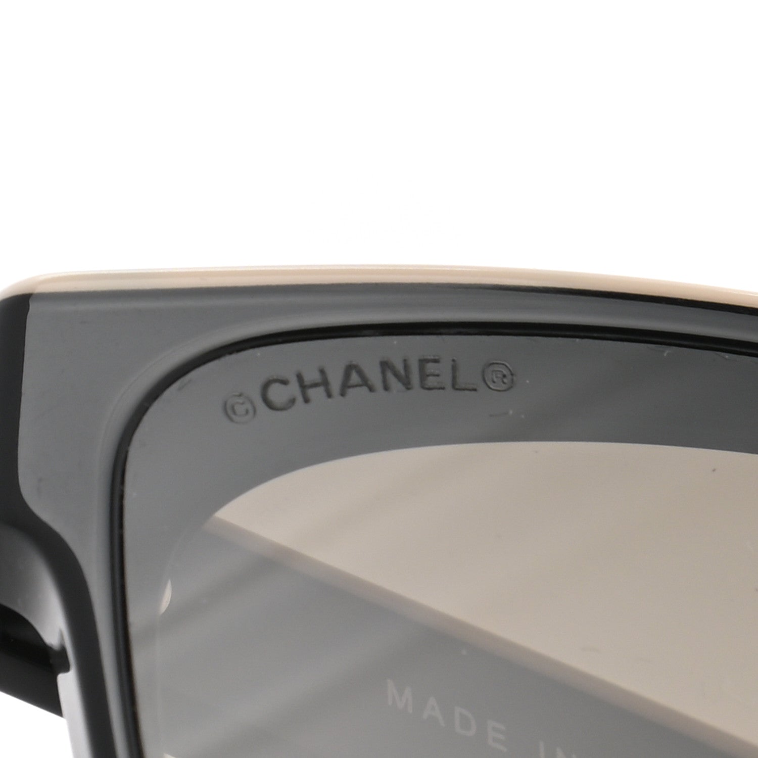 Chanel Acetate Logo Shield Sunglasses 5418 Black 7 of 9