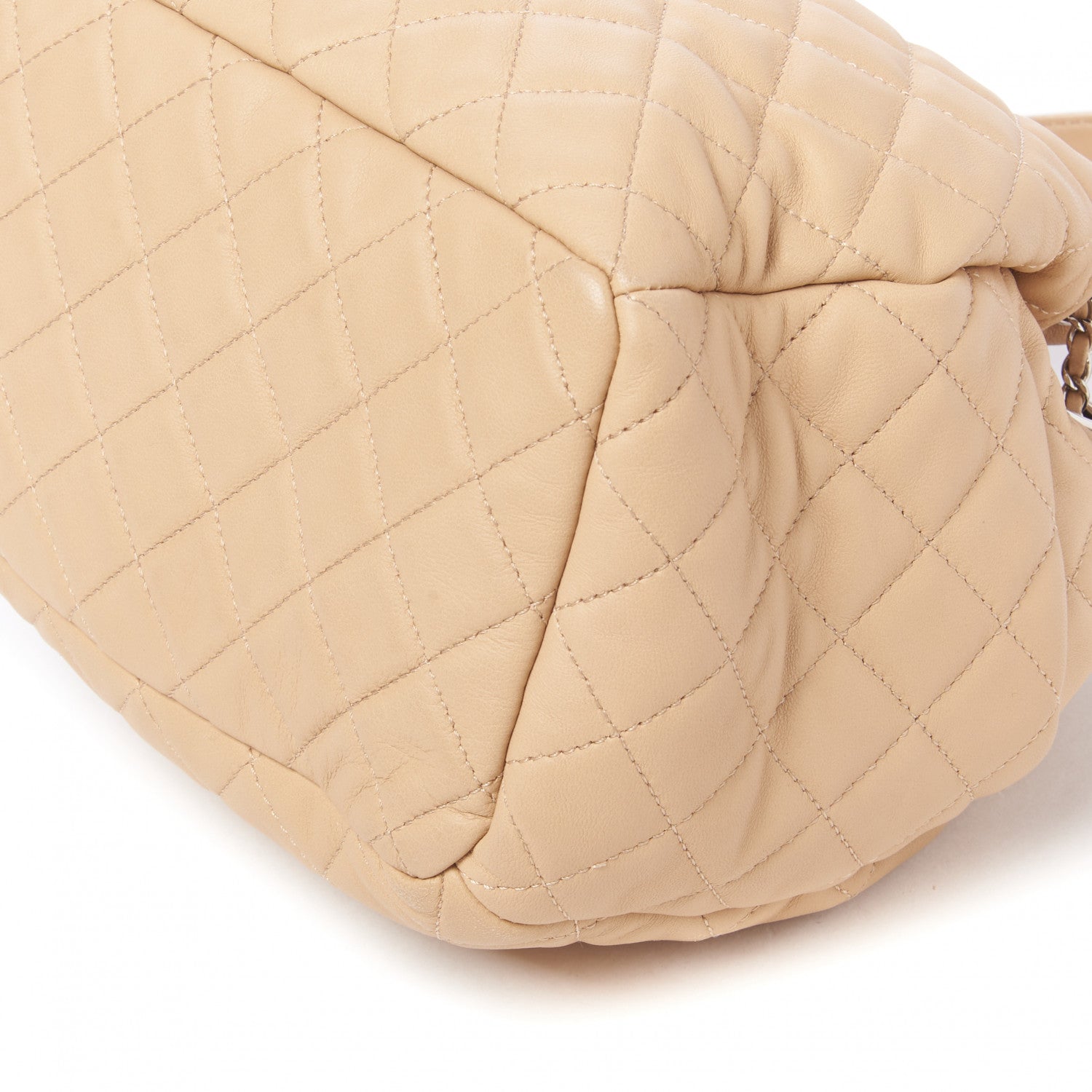 Chanel Lambskin Quilted Small CC Chain Bucket Bag Beige 4 of 9