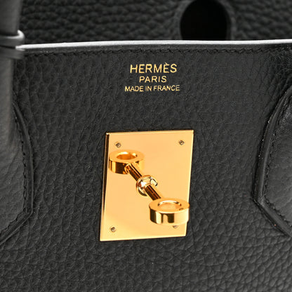 Hermes Taurillon Clemence Birkin 30 Black 6 of 13