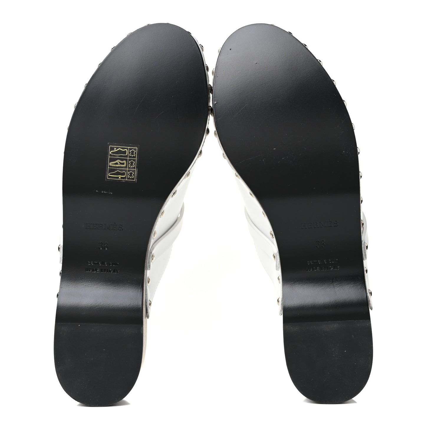 Calfskin Calya Mules 38 White