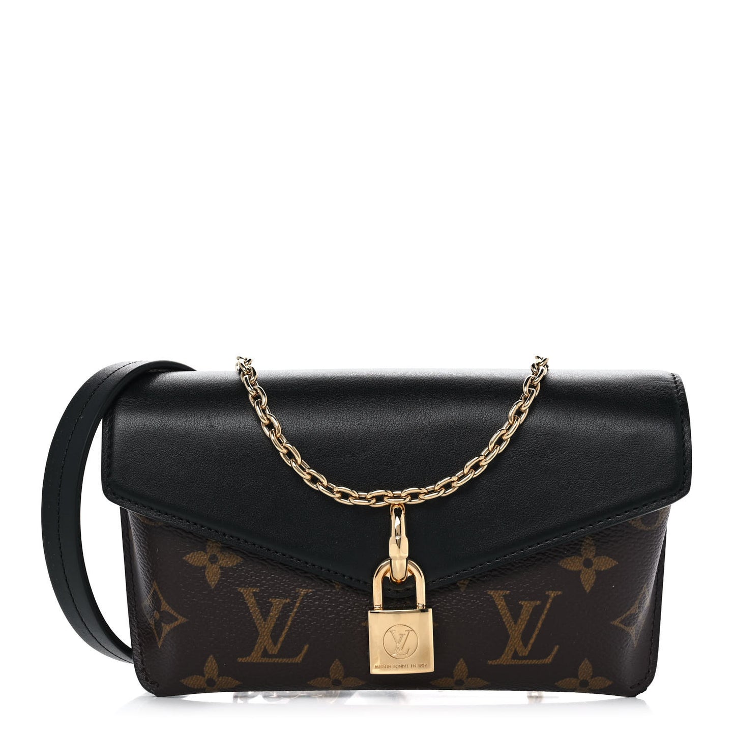 Monogram Padlock On Strap Black