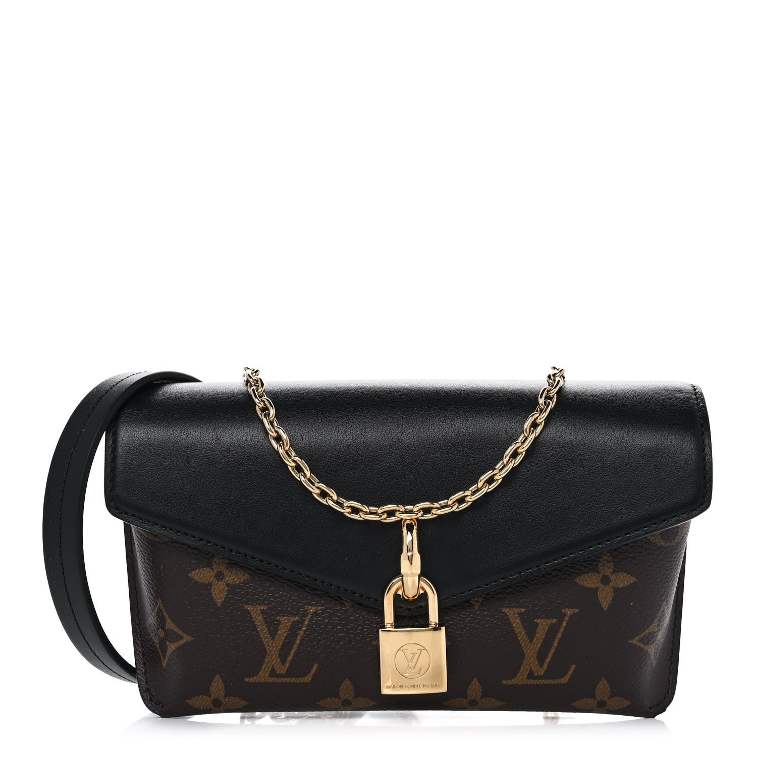 Louis Vuitton Monogram Padlock On Strap Black 1 of 9