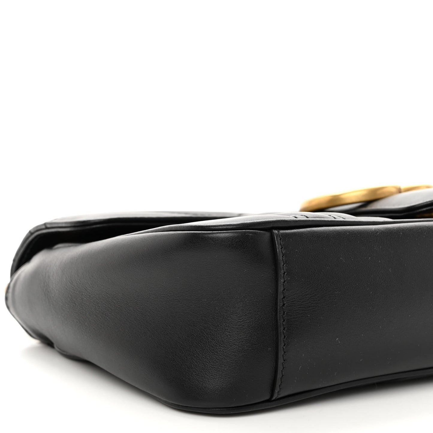 Calfskin Matelasse Small GG Marmont Shoulder Bag Black