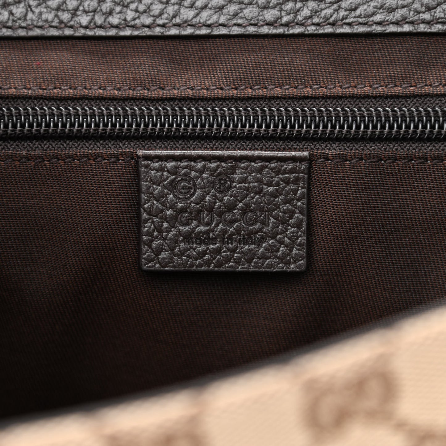 Monogram Flap Messenger Bag Beige Dark Brown
