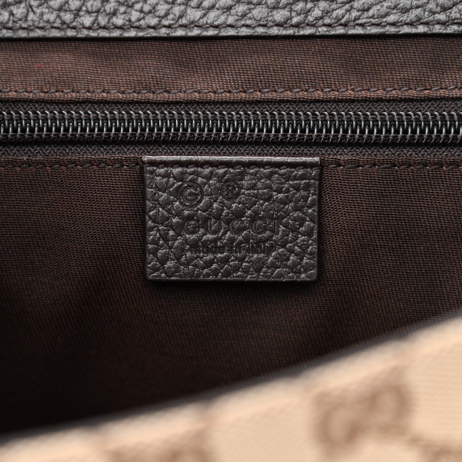 Gucci Monogram Flap Messenger Bag Beige Dark Brown 6 of 12