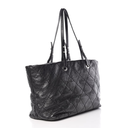 Chanel Glazed Calfskin Large On The Road Tote Black 3 of 15