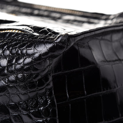 Givenchy Calfskin Crocodile Embossed Small Pandora Black 11 of 13