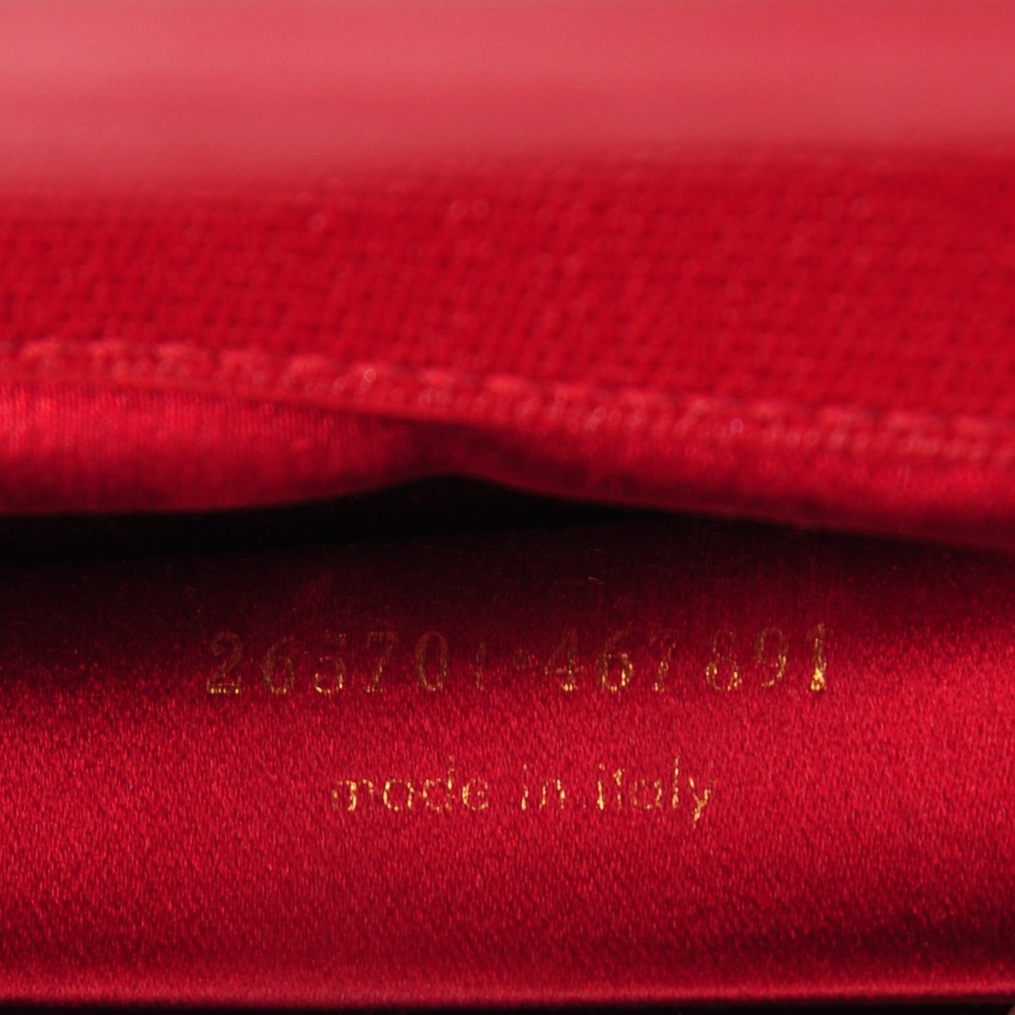 Textured Calfskin Classic Y Clutch Red