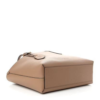 Burberry Grainy Calfskin Haymarket Check Small Reversible Tote Mid Camel 7 of 15