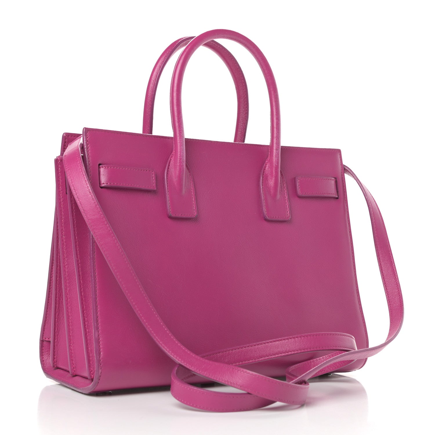 Saint Laurent Calfskin Baby Sac De Jour Fuchsia 3 of 12