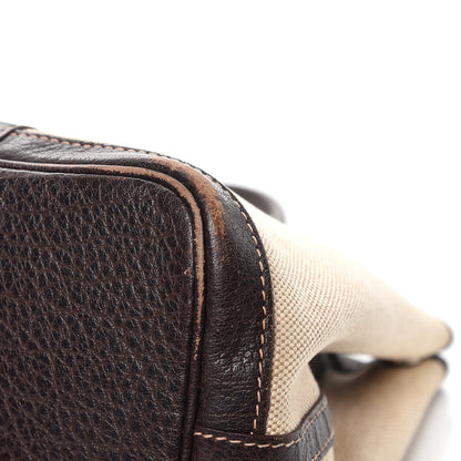 Hermes Toile Buffalo Garden Party Tote 30 TPM Marron Fonce 18 of 19