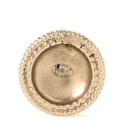 Chanel Metal CC Round Earrings Gold 4 of 5