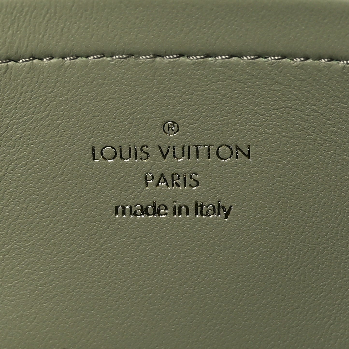 Lambskin Embossed Monogram Pochette Coussin Green