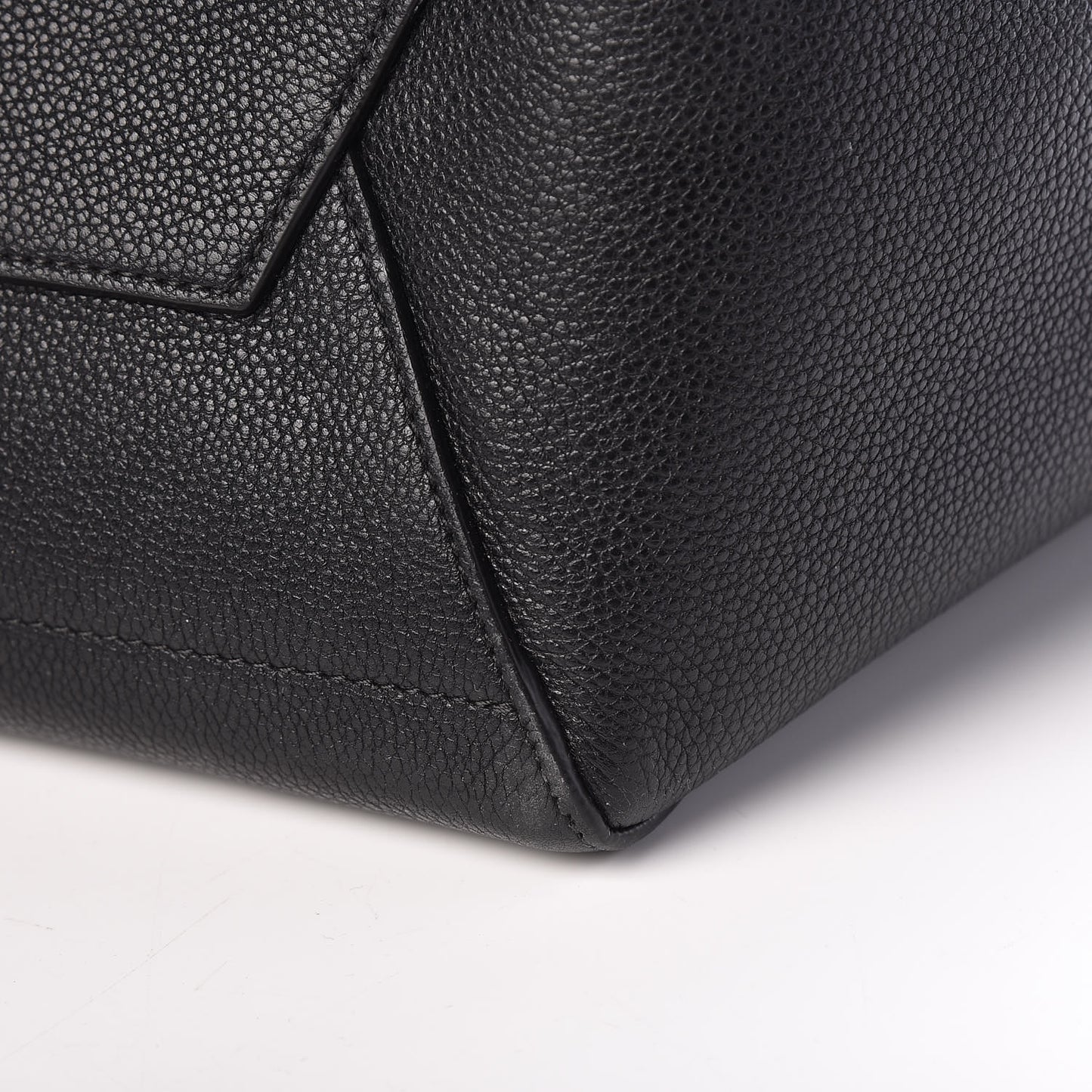 Soft Grained Calfskin Sangle Bucket Bag Black