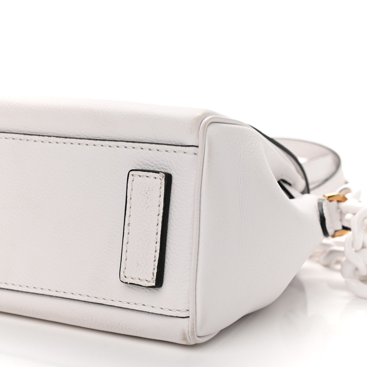 Versace Grained Calfskin Small La Medusa Top Handle Bag White 9 of 15