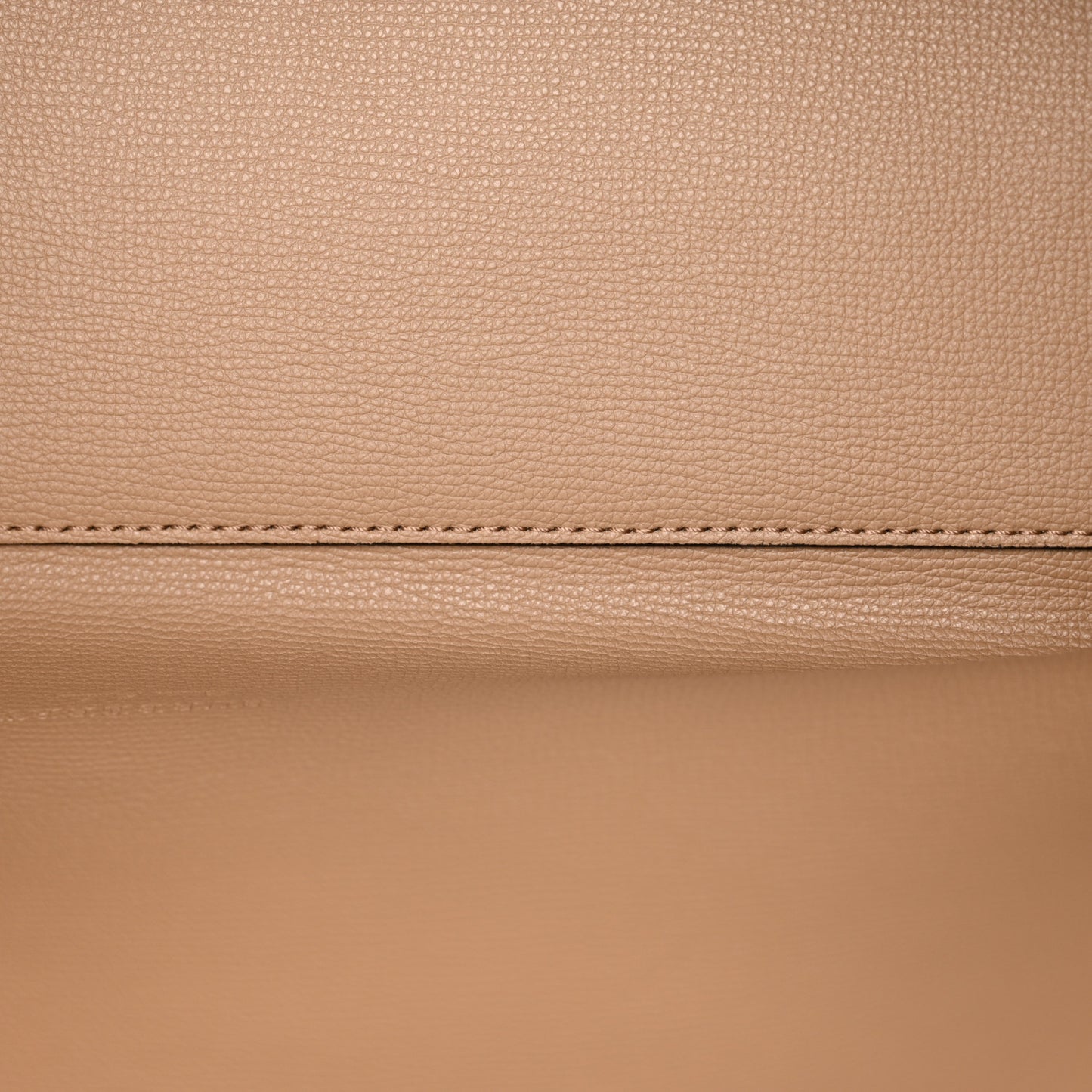 Grainy Calfskin Haymarket Check Medium Reversible Tote Camel