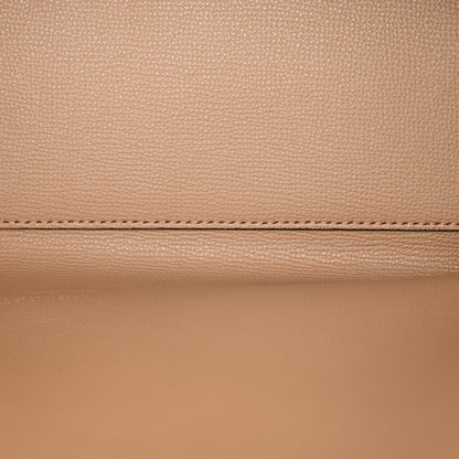 Burberry Grainy Calfskin Haymarket Check Medium Reversible Tote Camel 18 of 20